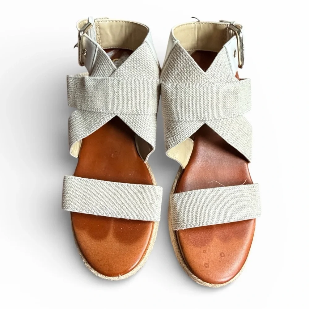 Unisa Cream Wedge Sandals size 7